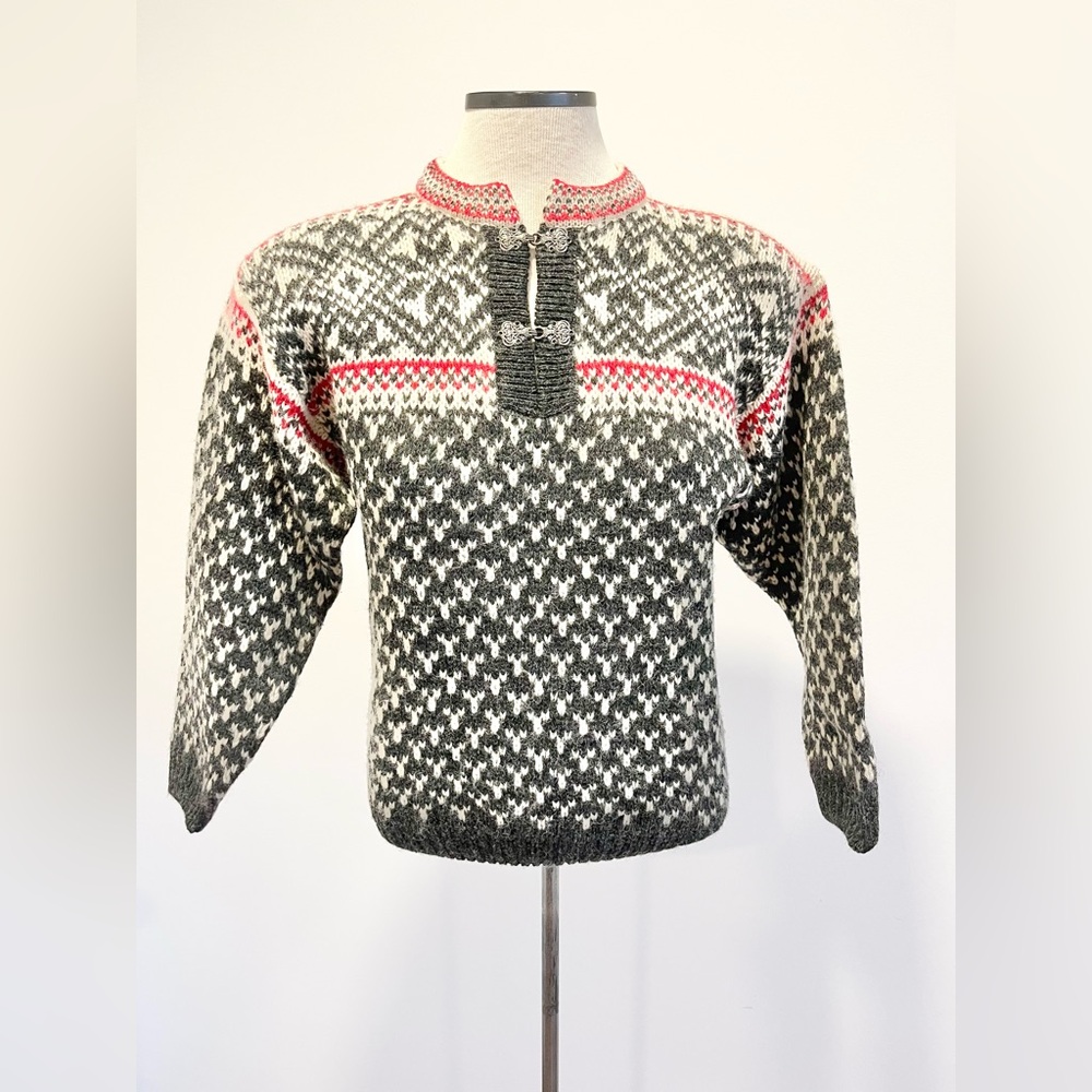 Vintage Bosselini Sport Wool Sweater Retro Alpine Knitwear Nordic Après-Ski s - Picture 2 of 10